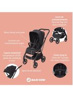 Carrinho com bebê conforto travel system leona² trio essential black - maxi-cosi