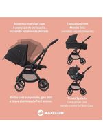 Carrinho com bebê conforto travel system leona² trio essential black - maxi-cosi