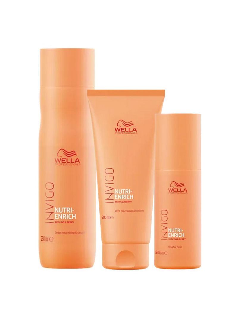 Wella professionals invigo nutri-enrich kit - shampoo + condicionador + wonder balm