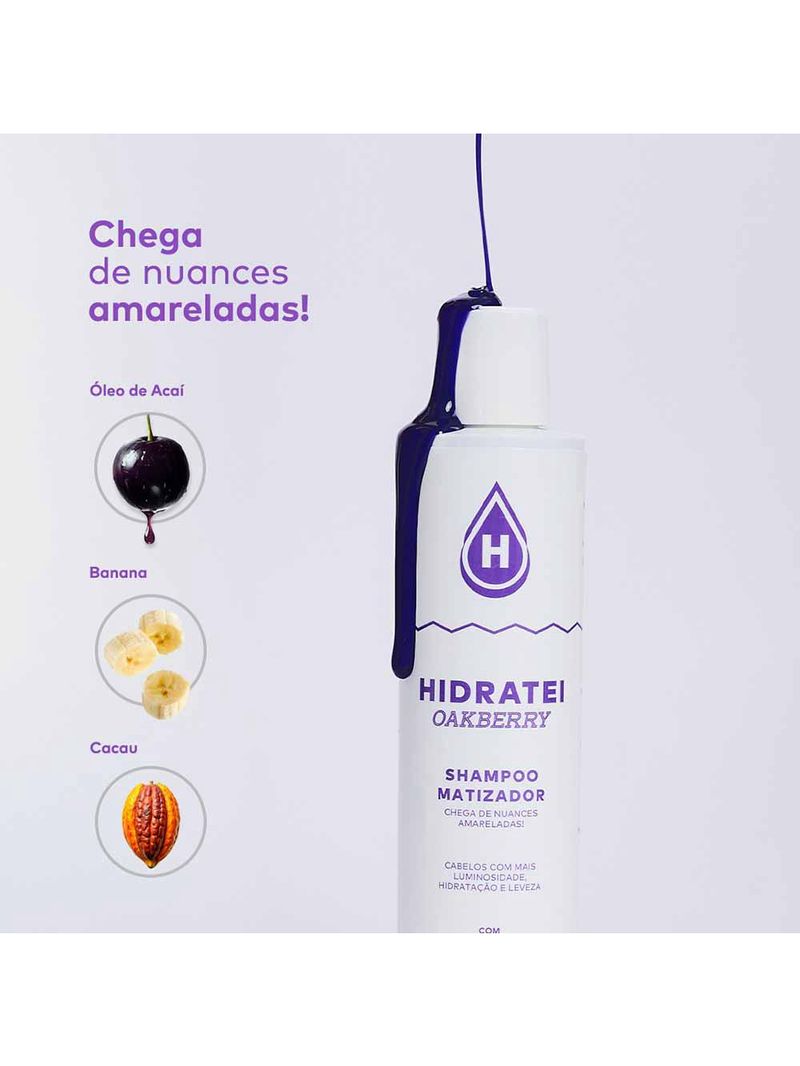 Shampoo matizador hidratei oakberry
