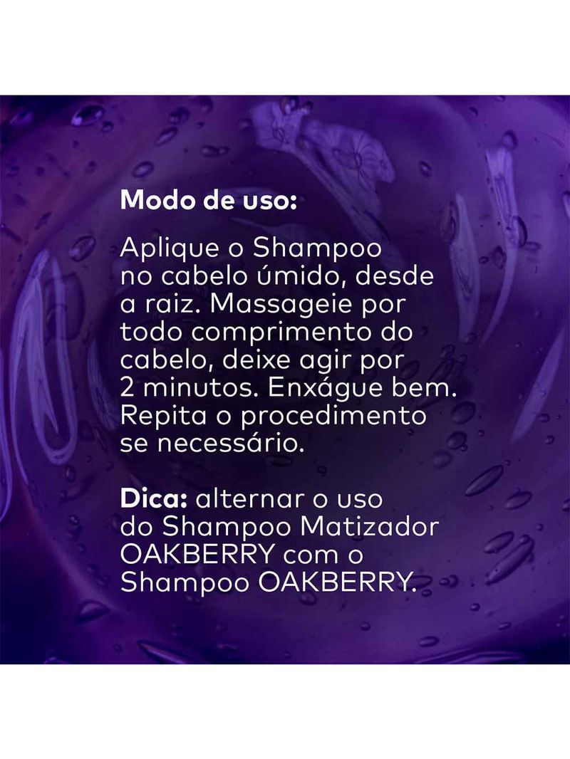 Shampoo matizador hidratei oakberry