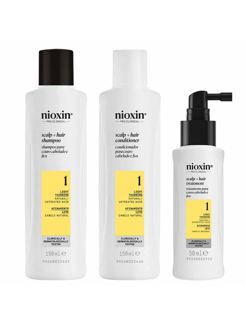 Nioxin system 1 kit - shampoo + condicionador + tratamento