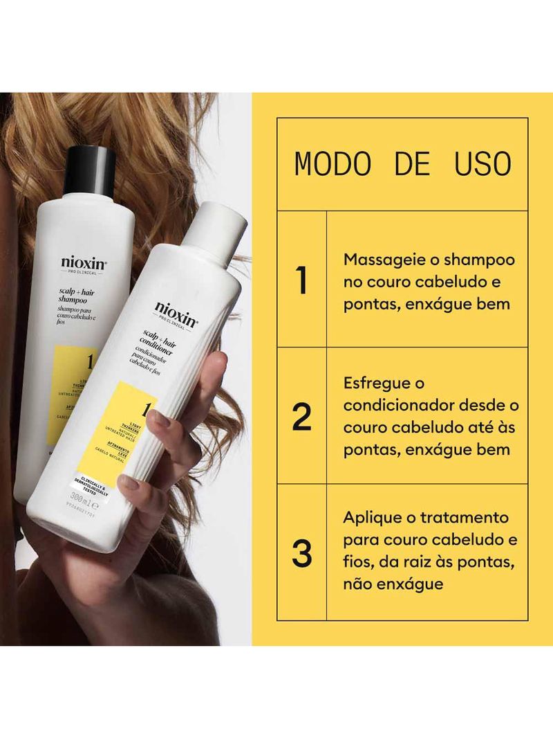 Nioxin system 1 kit - shampoo + condicionador + tratamento