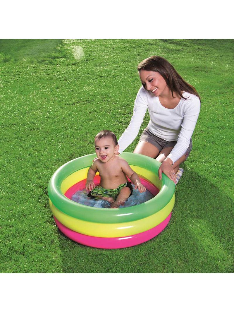Piscina inflável 41 litros summer set com gomos azteq bestway