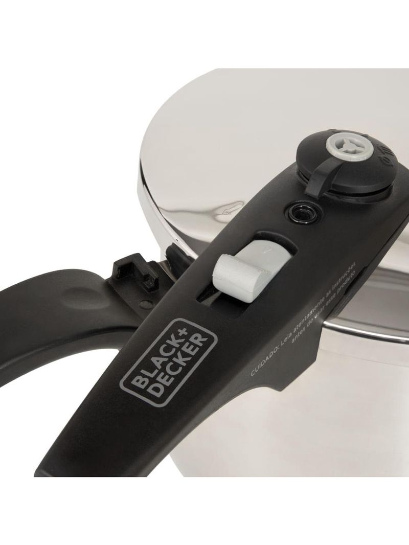 Panela de pressão inox 6 litros fechamento externo galaxy black&decker