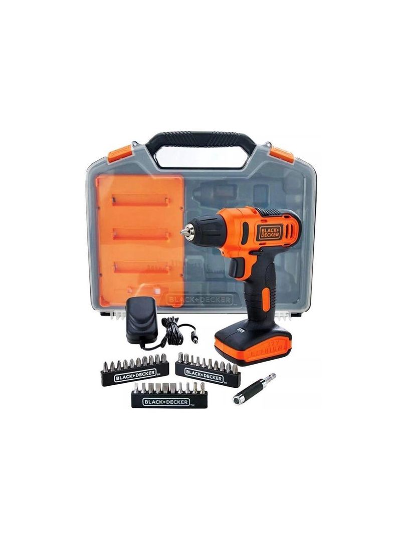Parafusadeira/furadeira 3/8 12v + 31 acessórios black+decker