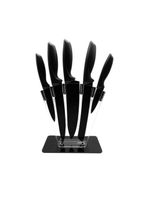 Jogo facas cepo manhattan hauskraft preto 6 peças