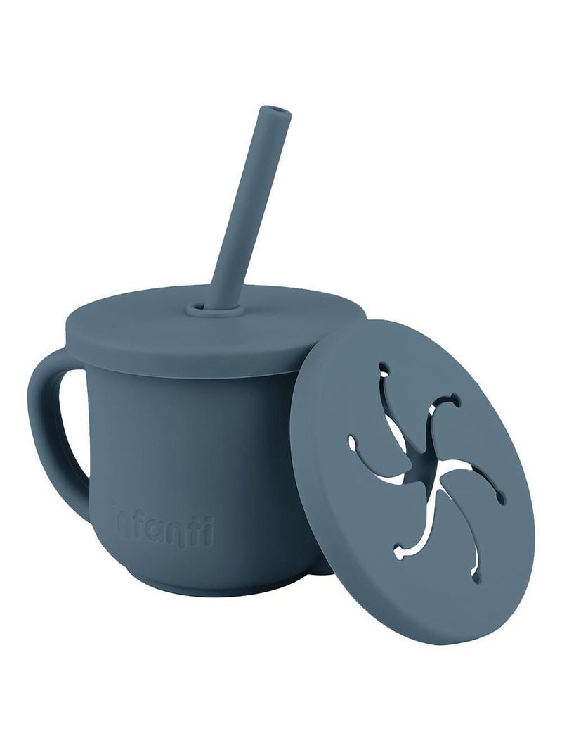 Copo de silicone 2 em 1 piccolo azul - infanti