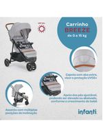 Carrinho de bebê breeze preto - infanti