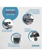 Carrinho de bebê breeze preto - infanti