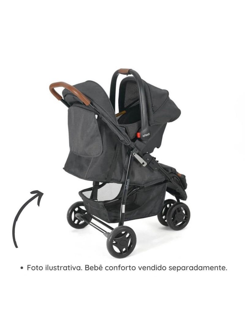 Carrinho de bebê breeze preto - infanti