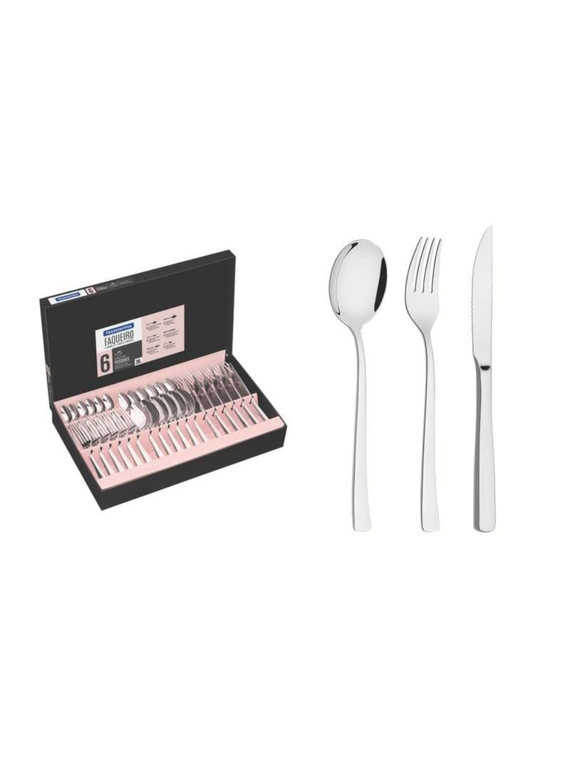 Faqueiro tramontina berlin inox facas para churrasco 36 peças