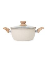 Jogo de panelas 10 peças cerâmica antiaderente creme neuhaus