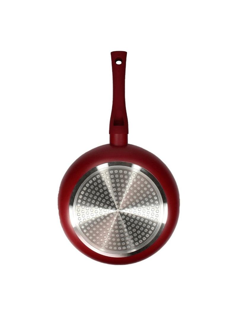 Jogo de panelas carmin vermelho com 5 peças hauskraft