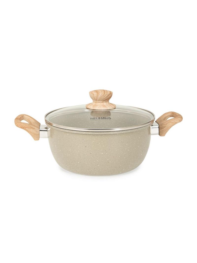 Jogo de panelas 10 peças cerâmica antiaderente cinza claro neuhaus