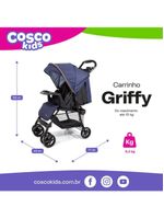 Carrinho de bebê griffy jeans - cosco