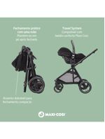Carrinho de bebê com bebê conforto travel system anna³ trio essential black - maxi-cosi