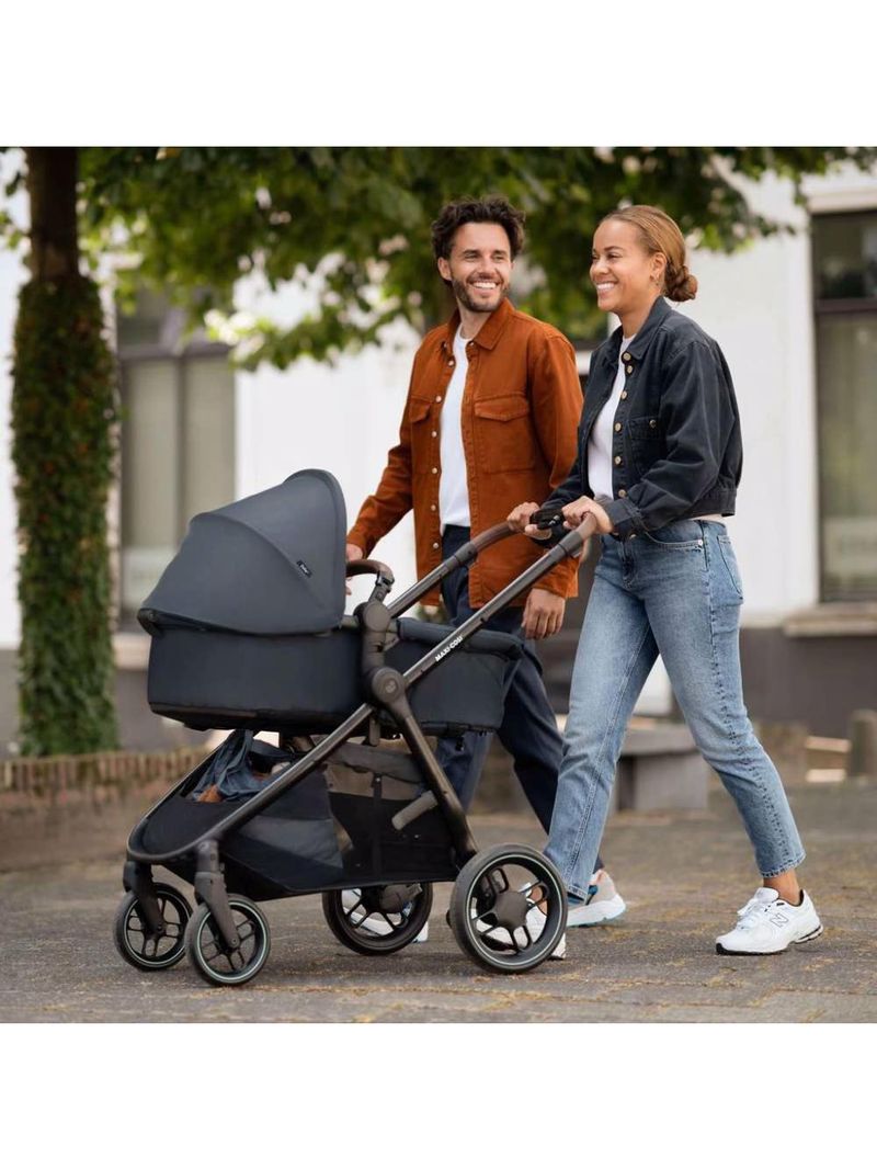 Carrinho de bebê com bebê conforto travel system anna³ trio essential black - maxi-cosi