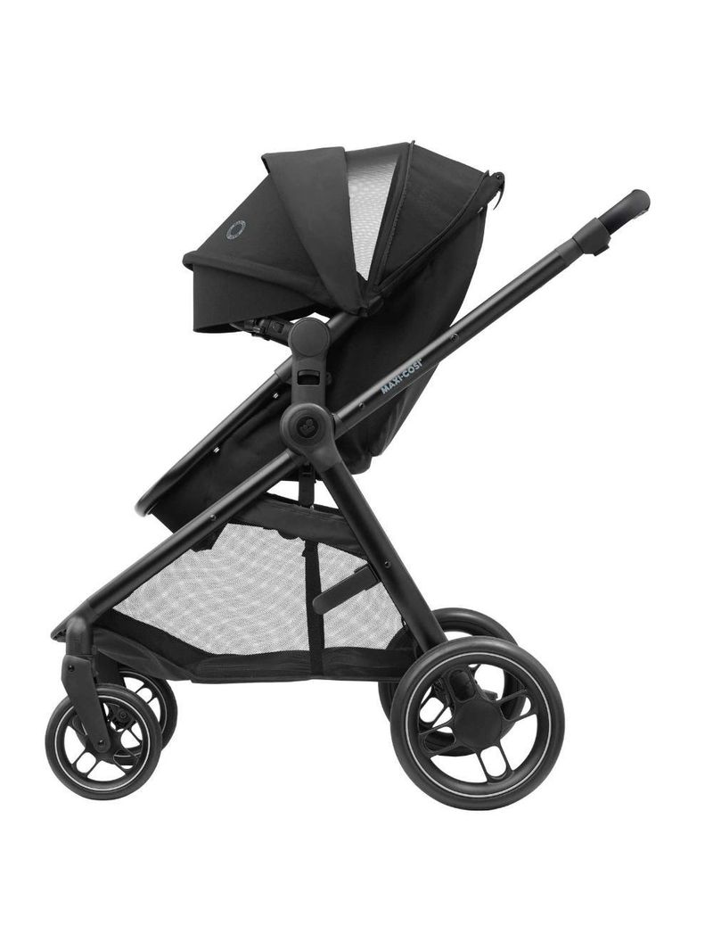 Carrinho de bebê com bebê conforto travel system anna³ trio essential black - maxi-cosi