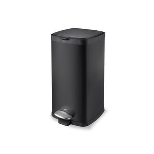 Lixeira com pedal e balde frame 20l preto  brinox