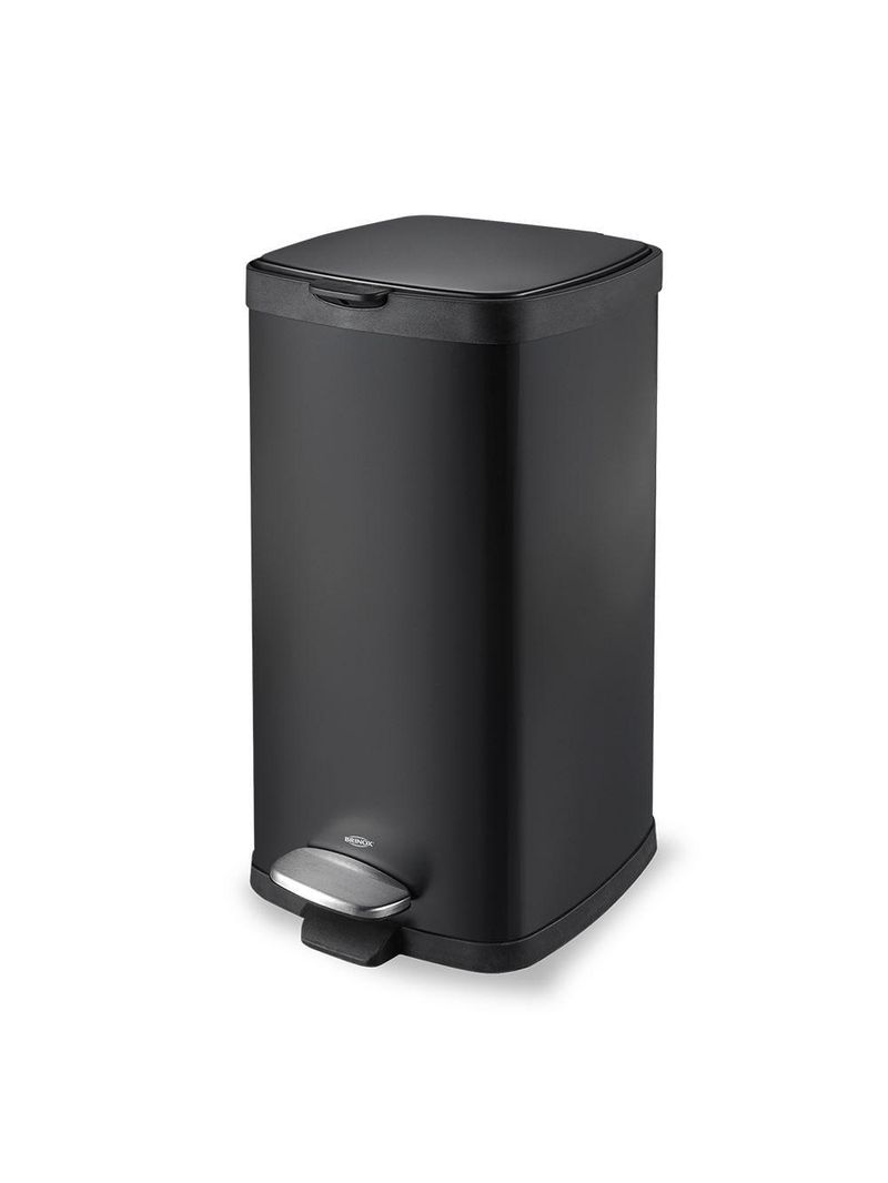 Lixeira com pedal e balde frame 20l preto  brinox