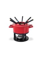 Conjunto para fondue brinox com 13 peças vermelho