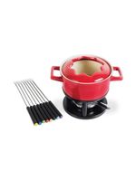 Conjunto para fondue brinox com 13 peças vermelho