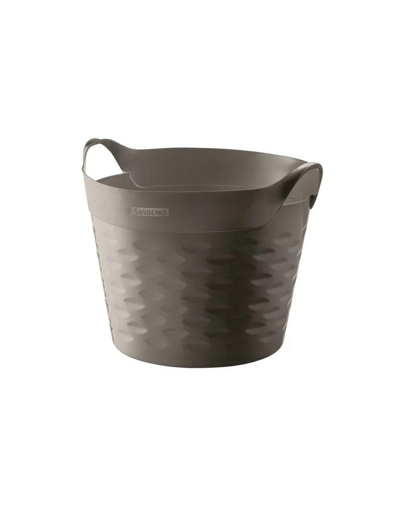 Cesto organizador plástico circular moolti grafiite 20l - sanremo