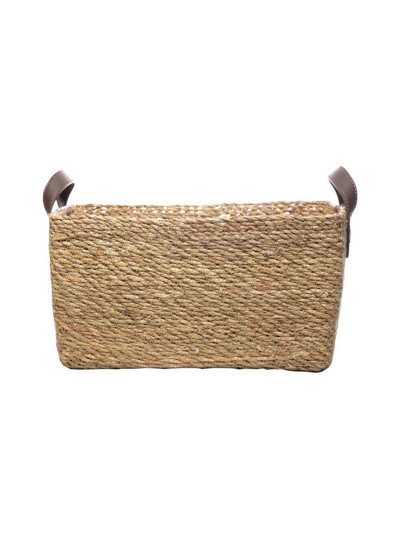 3 cestos organizadores retangulares wolff de fibra natural