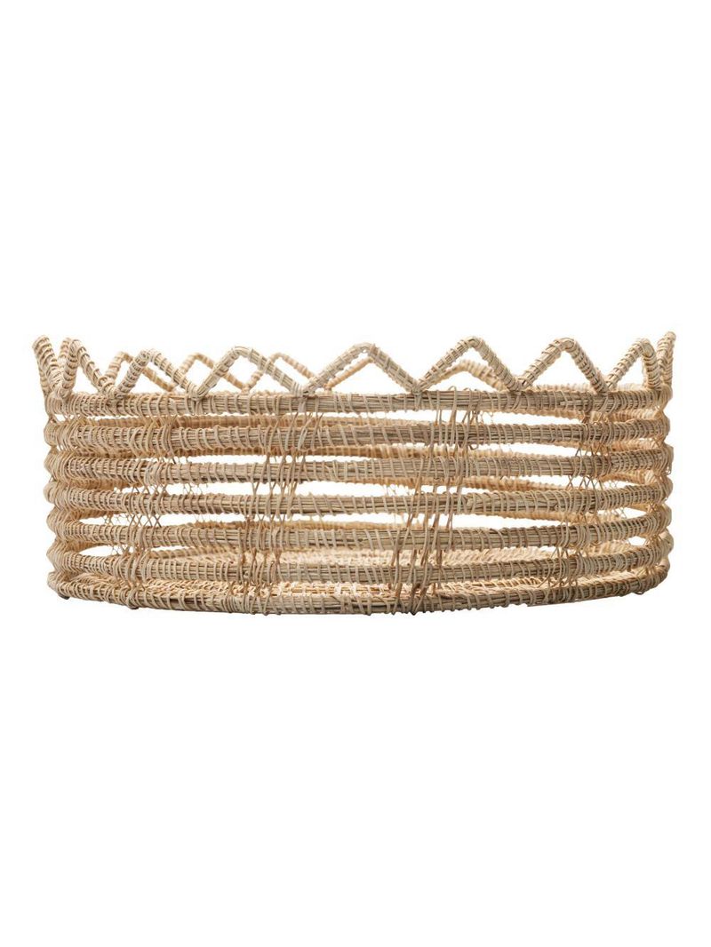 3 cestos redondos lyor palm de fibra natural flor