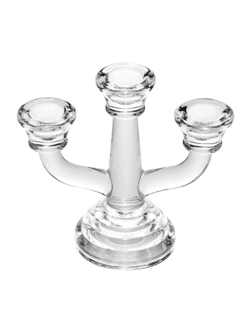 Candelabro wolff allure de vidro 15cm x 7cm x 13cm