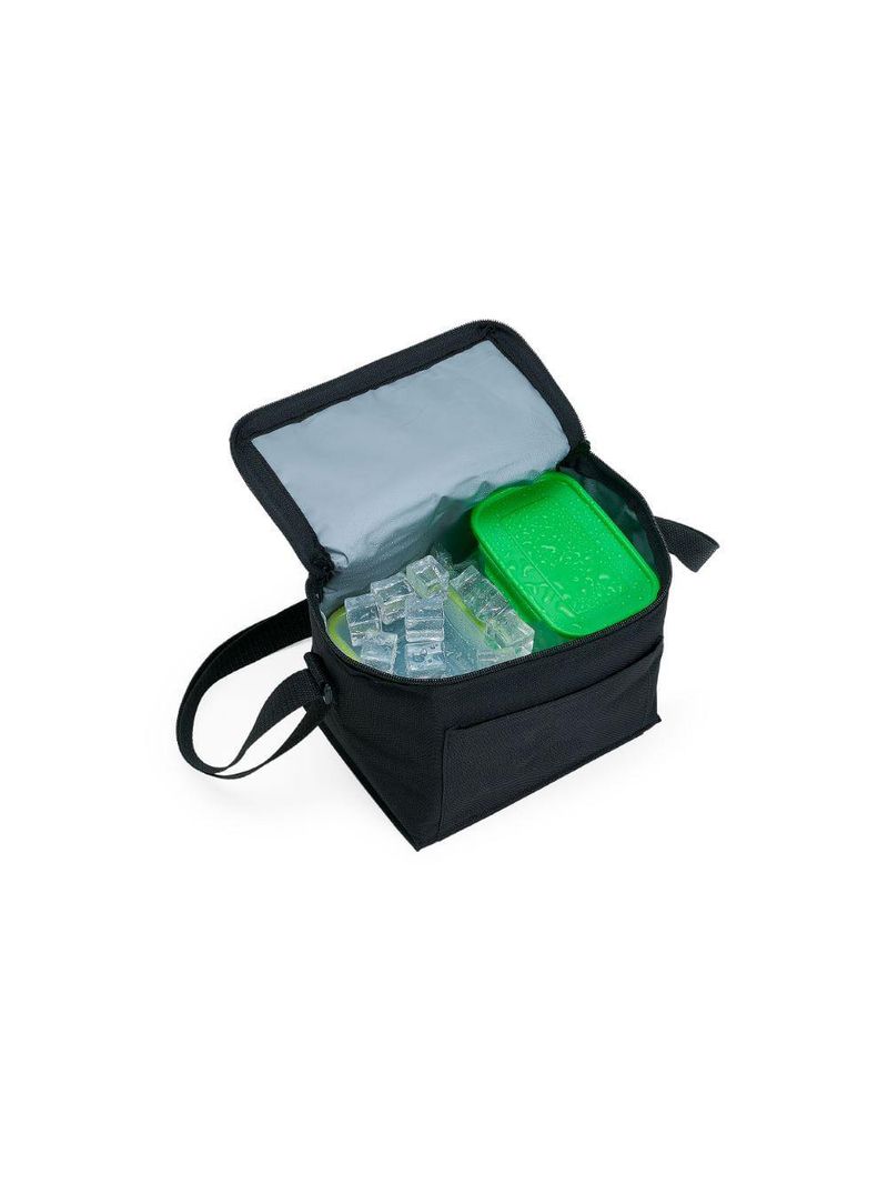 Bolsa térmica preta - 4l - 20x15x16cm -  não impermeável welf