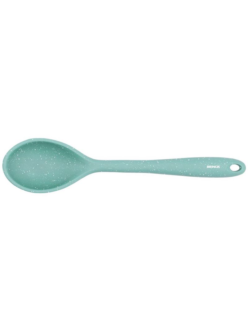 Colher de silicone flexível 27,5 centímetros verde - brinox - praticidade e estilo