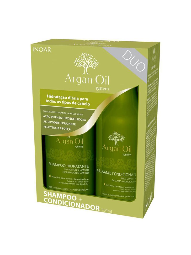 Kit shampoo + condicionador inoar duo argan oil system