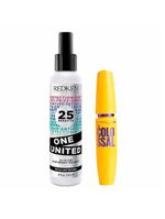 Kit maybelline + redken - máscara de cílios the colossal + spray one united