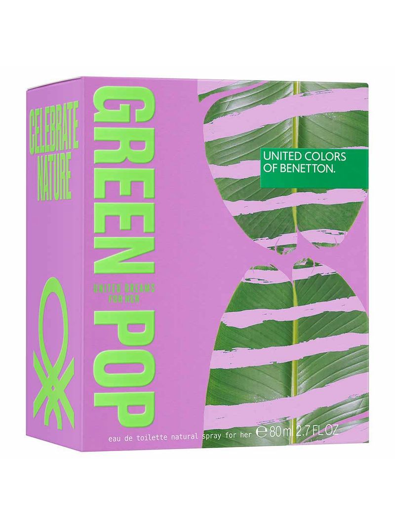 Perfume benetton ud green pop for her feminino eau de toilette