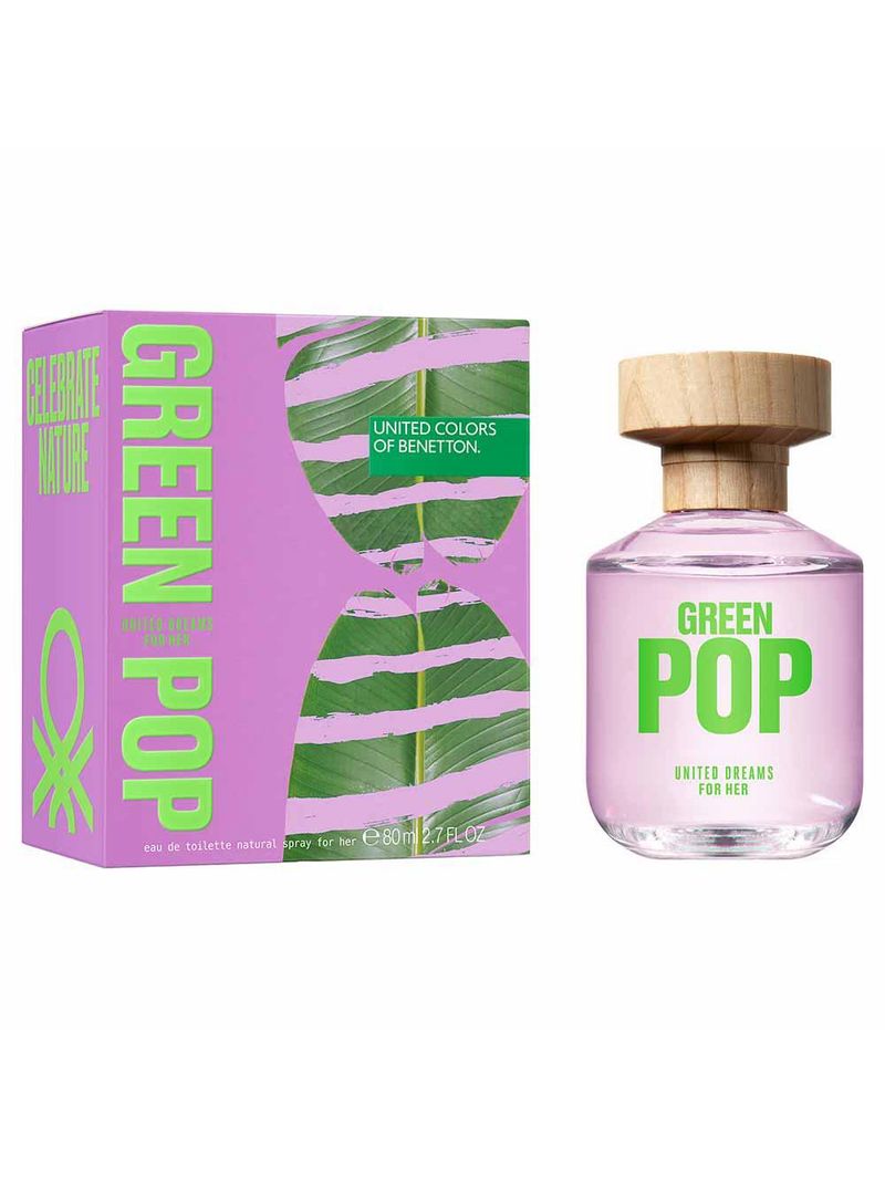 Perfume benetton ud green pop for her feminino eau de toilette