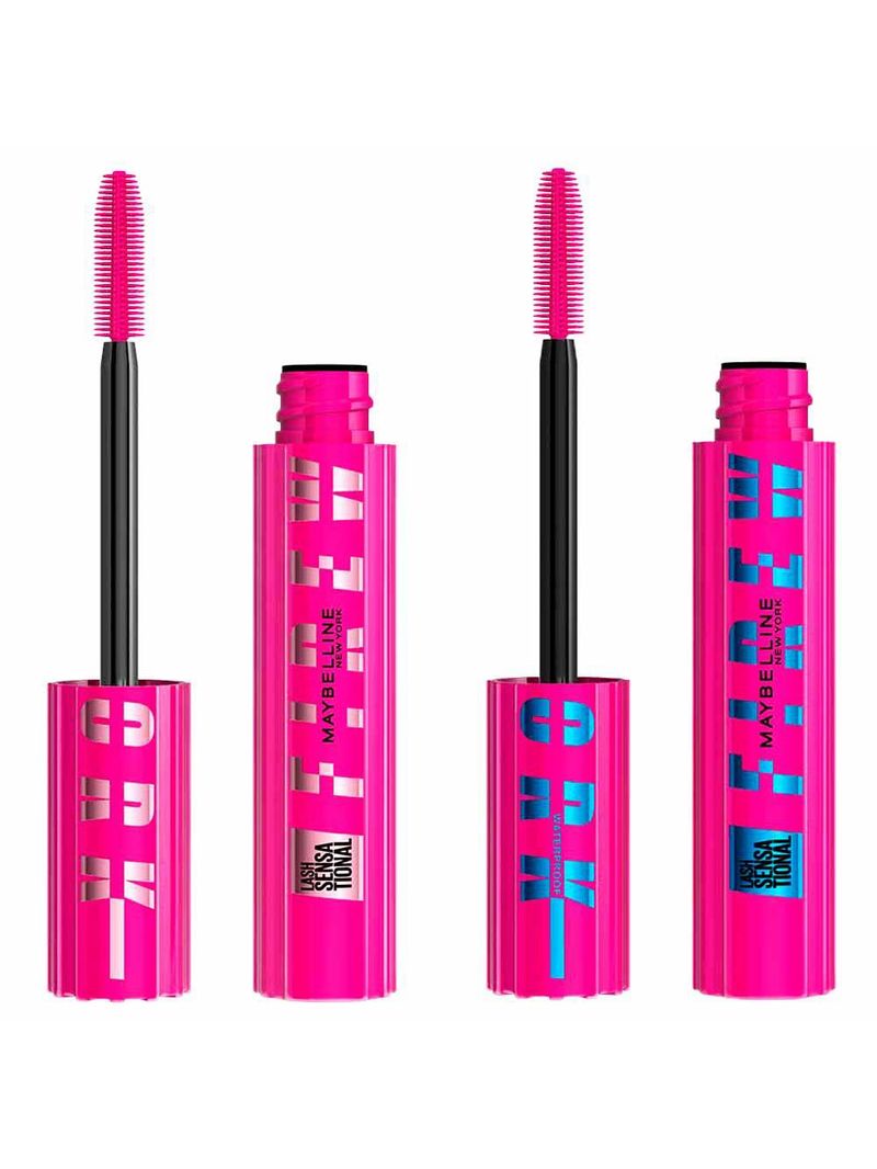 Maybelline ny lash sensational firework kit - máscara de cílios lavável preto + máscara de cílios À prova d'água preto