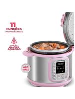 Panela de Pressão Rosa Britânia 5L Digital 11 Funções BPPE05 110V