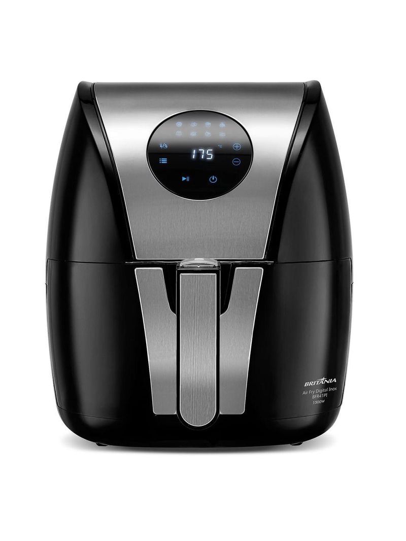 Air Fryer Britânia 5L Antiaderente Digital Inox 1500W BFR41PI 110V
