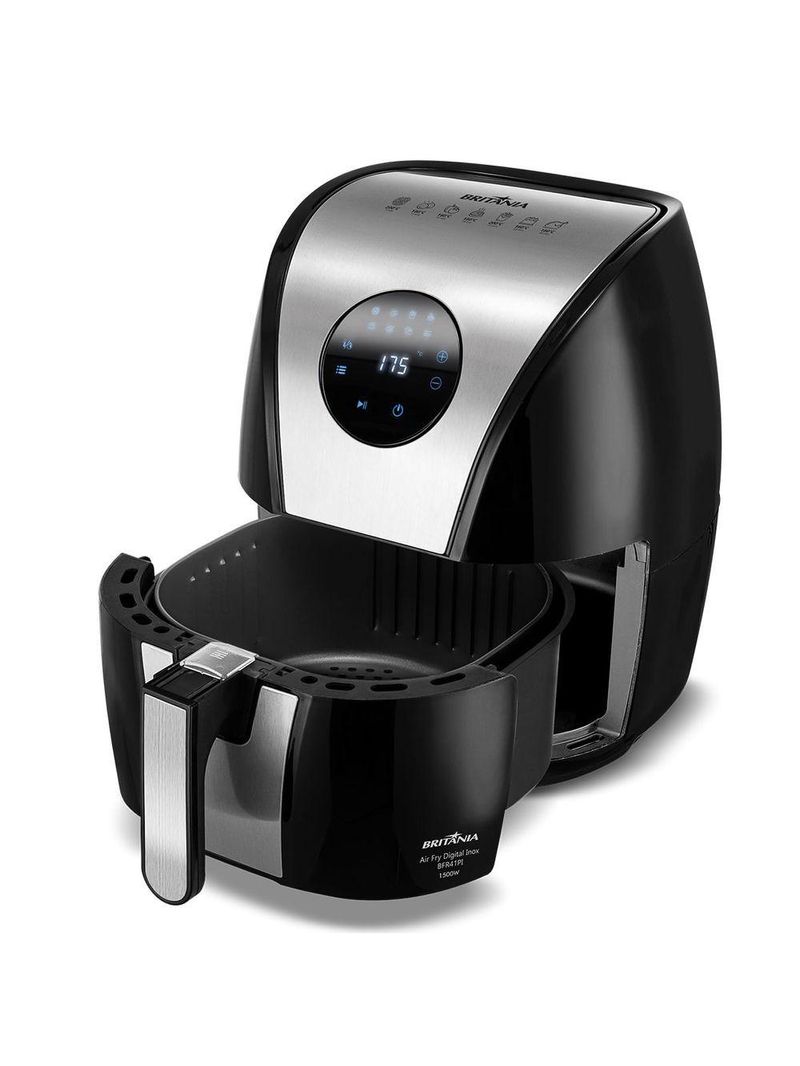 Air Fryer Britânia 5L Antiaderente Digital Inox 1500W BFR41PI 110V