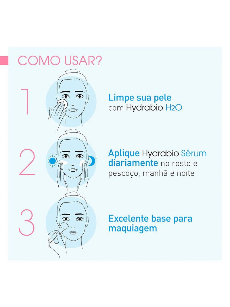 Sérum facial hidratante e fortalecedor bioderma hydrabio