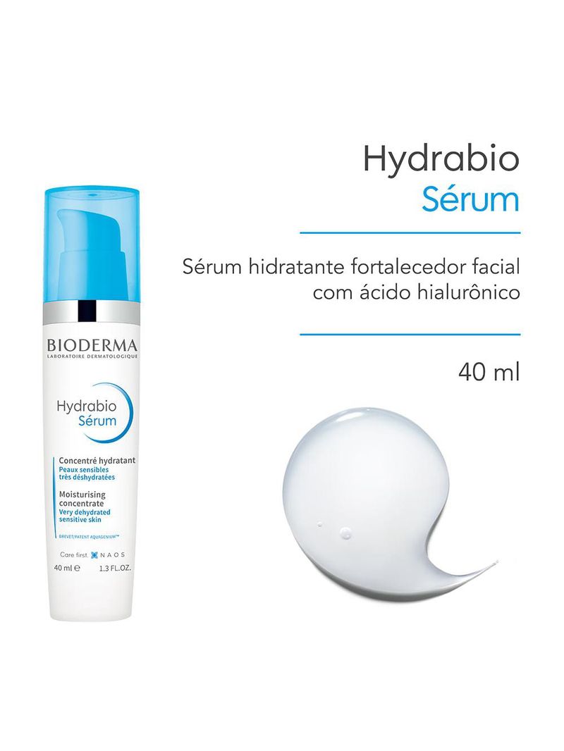 Sérum facial hidratante e fortalecedor bioderma hydrabio