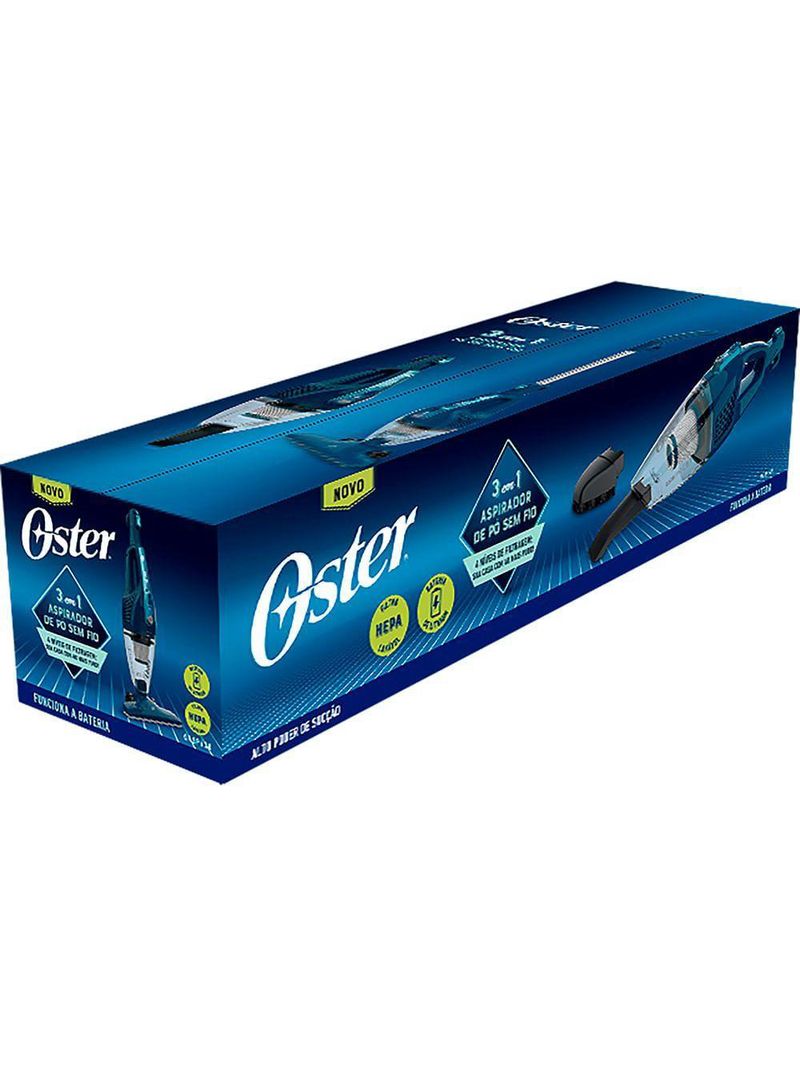 Aspirador de Pó Vertical Sem Fio Oster Blue 3 em 1 - Bateria