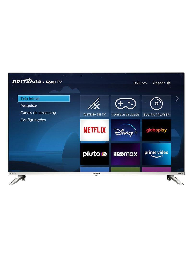Smart TV 43” Britânia Led BTV43G7PR2CSBLF Dolby Audio Bivolt