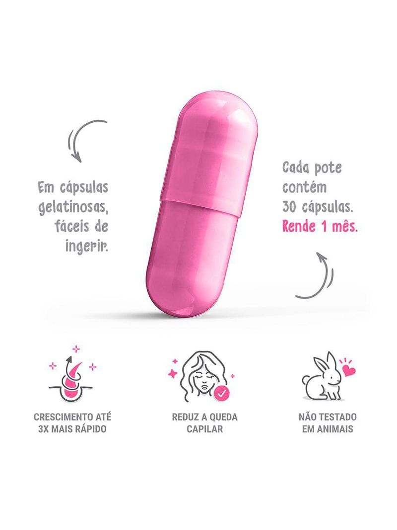 Happy Hair Nails Silício Inteligente - Suplemento Capilar 30 Cápsulas