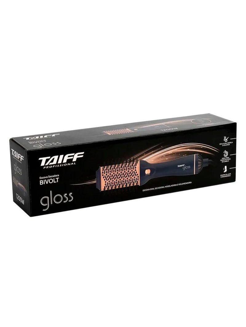 Taiff Gloss Blue 1200w - Escova Secadora Bivolt