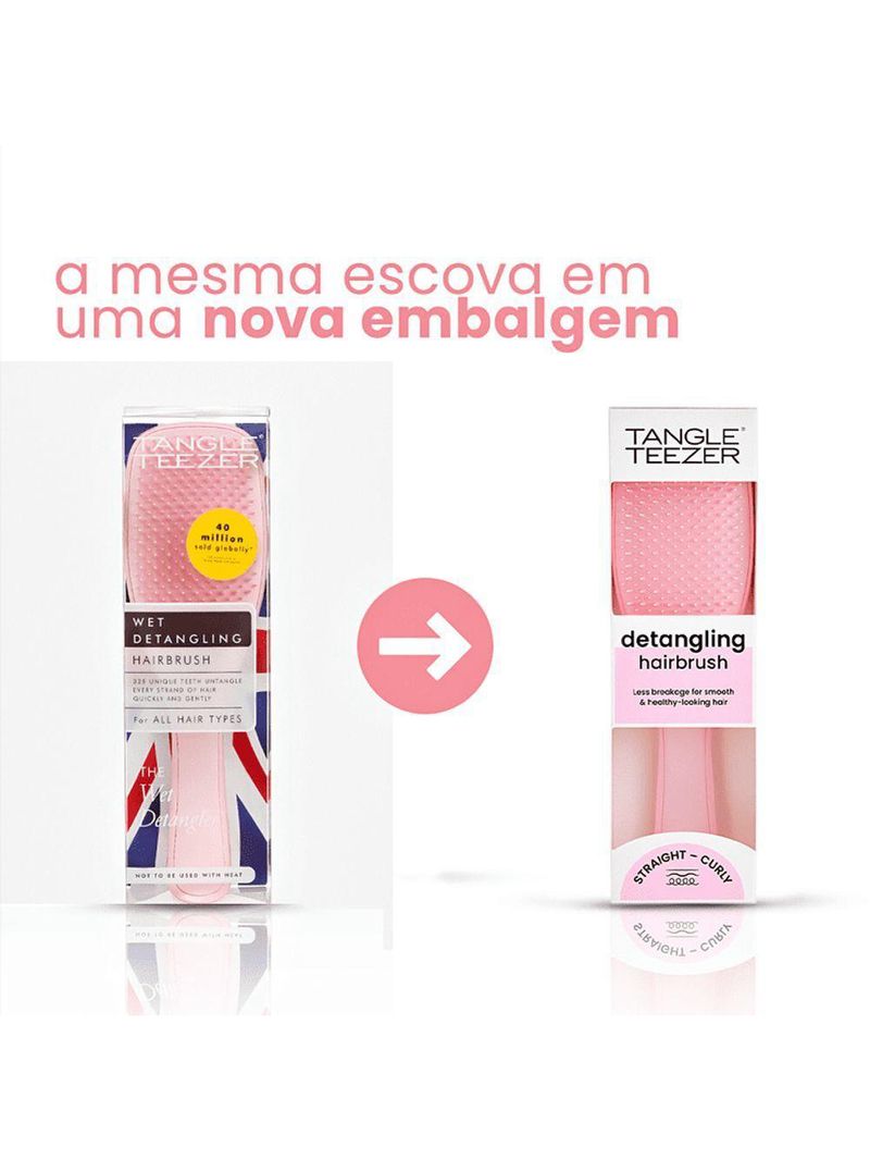 Tangle Teezer The Wet Detangler Pink - Escova De Cabelo