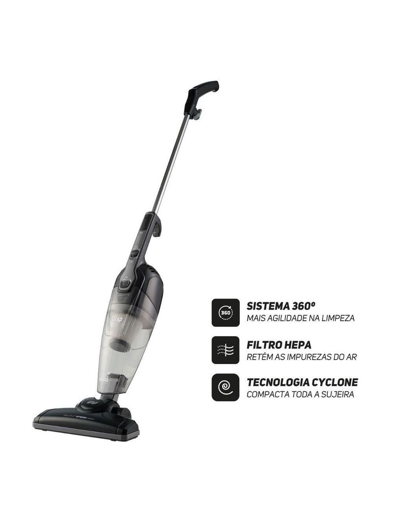 Aspirador De Pó Vertical E De Mão WAP Silent Speed Max 110V