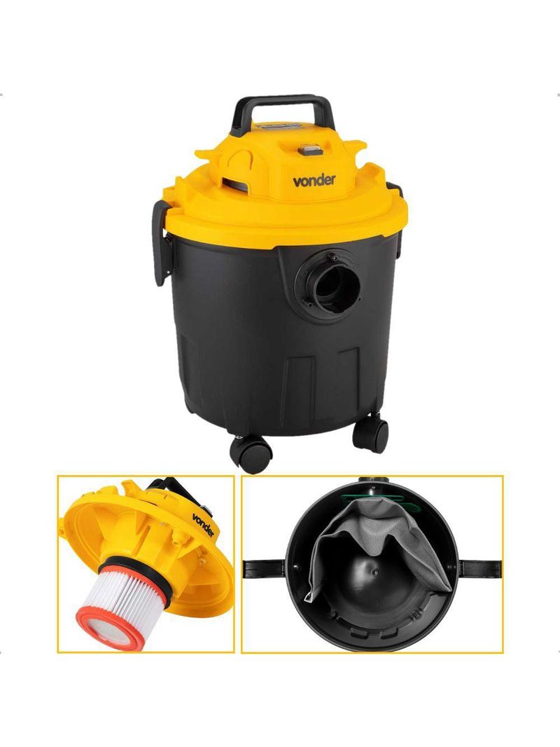 Aspirador De Pó E Líquidos 1000W Apv1018 Vonder 110V